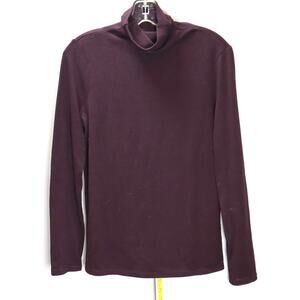 Ann Taylor Plum Knit Turtleneck Long Sleeve Top Size M‎
